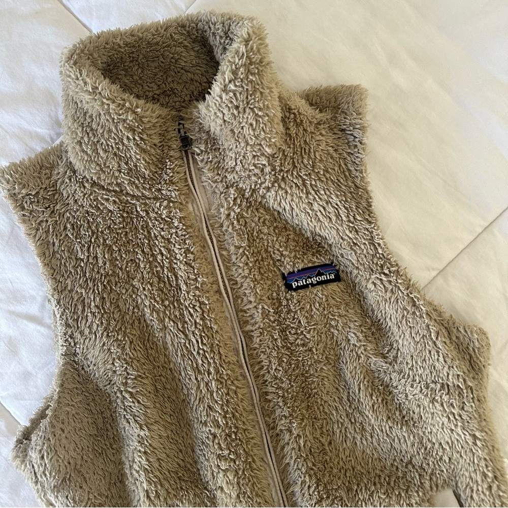 PATAGONIA Los Gatos Sherpa Fleece Vest | Women’s, Beige/Tan, XS | Like New!